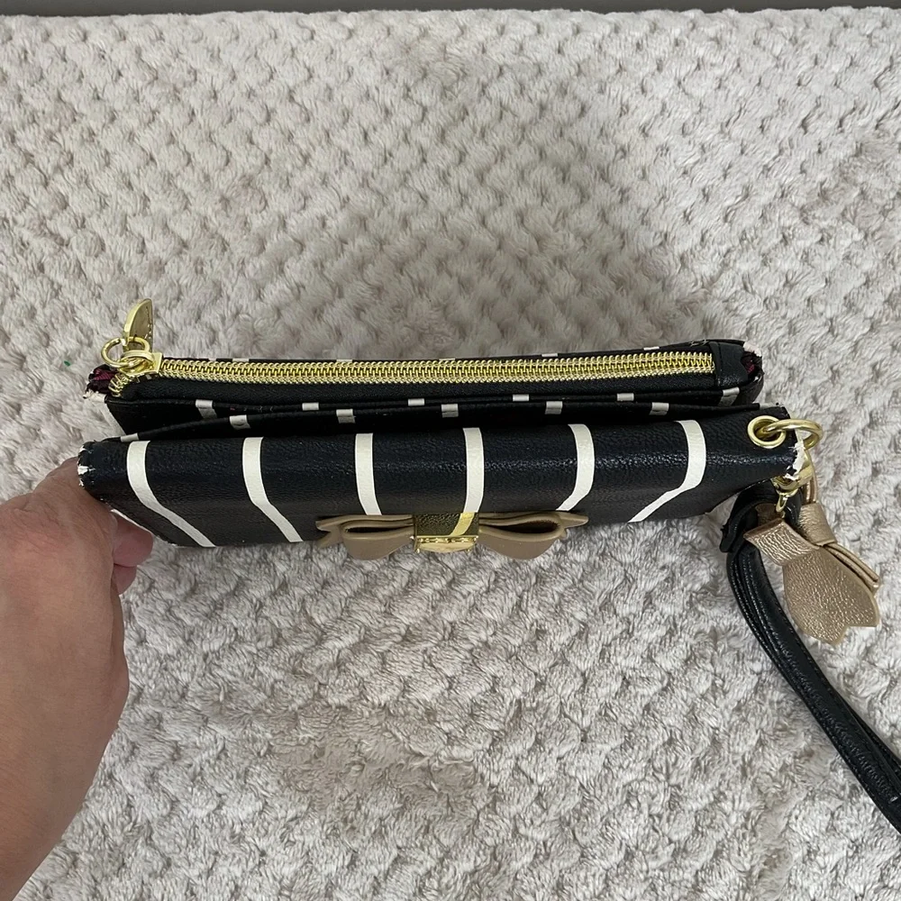 Betsey Johnson Gold Bow Detail Wallet